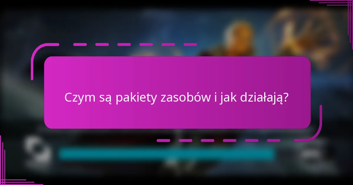 Czym są pakiety zasobów i jak działają?