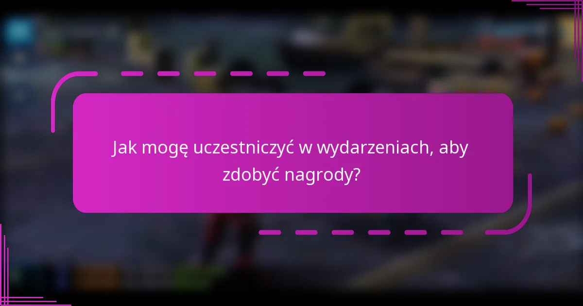 Jak mogę uczestniczyć w wydarzeniach, aby zdobyć nagrody?