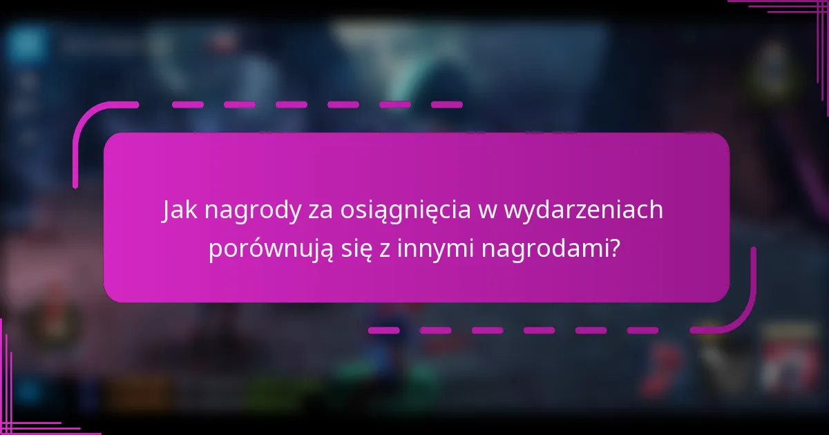 Jak nagrody za osiągnięcia w wydarzeniach porównują się z innymi nagrodami?